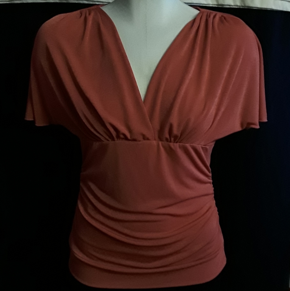 Cute dark orange dressy & stylish shirt
